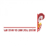 McDonalds Logo Only Name Badge with Ronald Artwork Sample